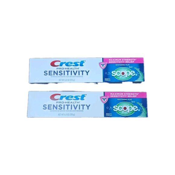 2 Crest Pro-Health Sensitivity Whitening Toothpaste Scope Minty Fresh 6 Oz 11/26 - Picture 1 of 10